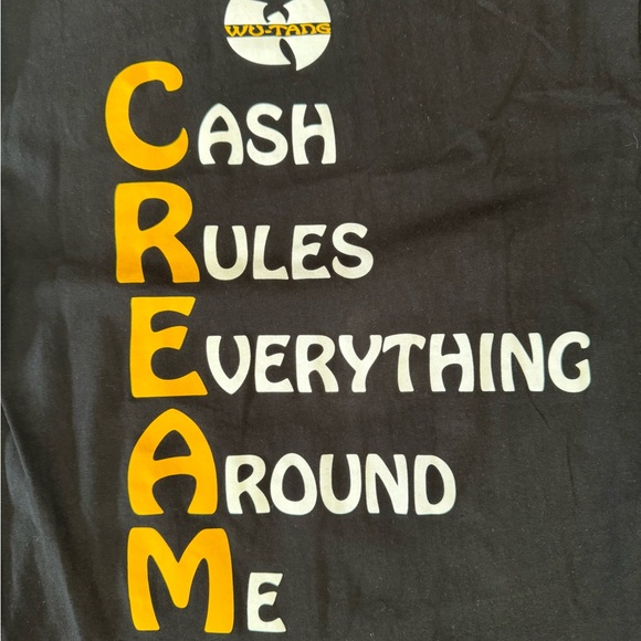 Stance Black Wu-Tang T-Shirt with Yellow and White Graphic - Picture 2 of 5